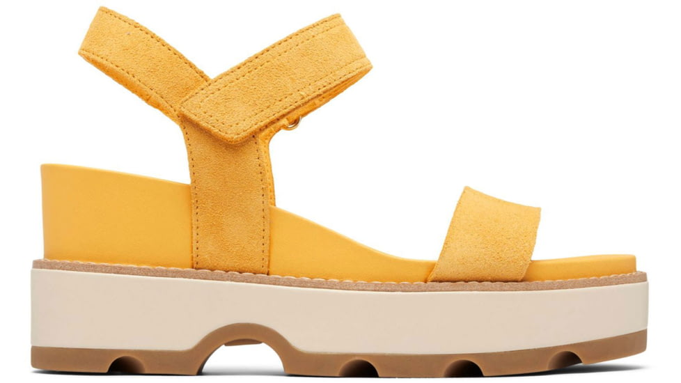 Sorel Joanie IV Y Strap Wedge Sandals - Womens, Yellow Ray/Honey White, 10, 2076831-765-10