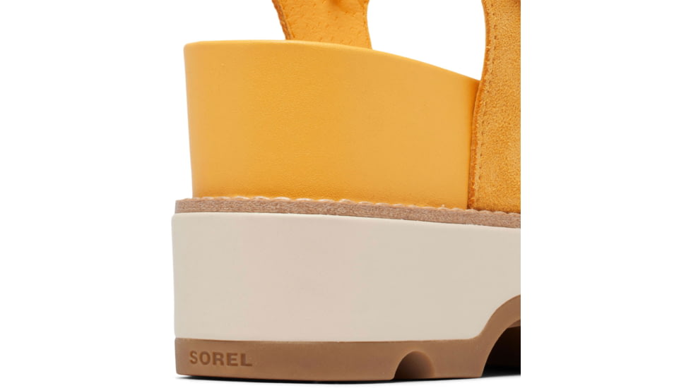 Sorel Joanie IV Y Strap Wedge Sandals - Womens, Yellow Ray/Honey White, 10, 2076831-765-10
