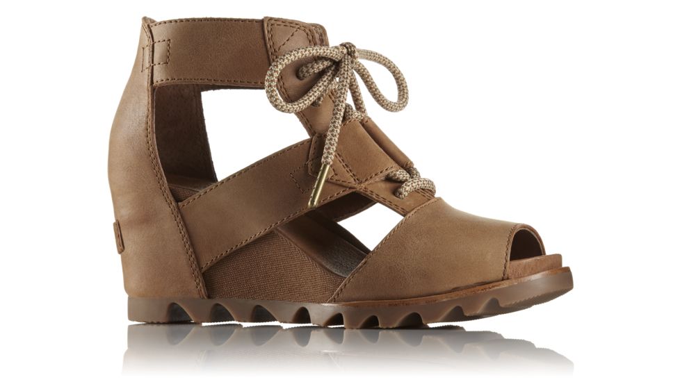 Sorel Joanie Lace Wedge Sandal, Womens, Camel Brown, 8 US, 1775931224-8