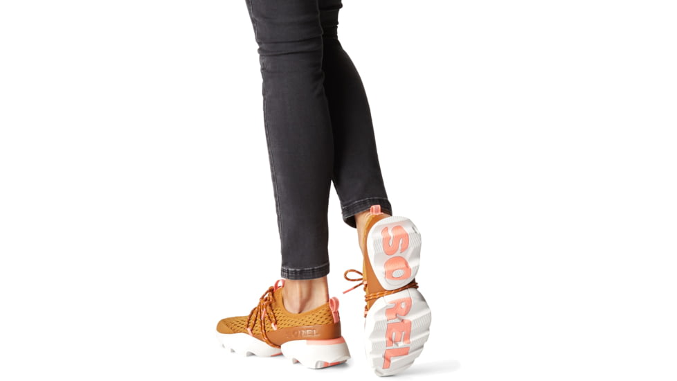 Sorel Kinetic Impact Lace Sneakers - Womens, Burnished Amber, Coral Glow, 8, 1942111-795-8