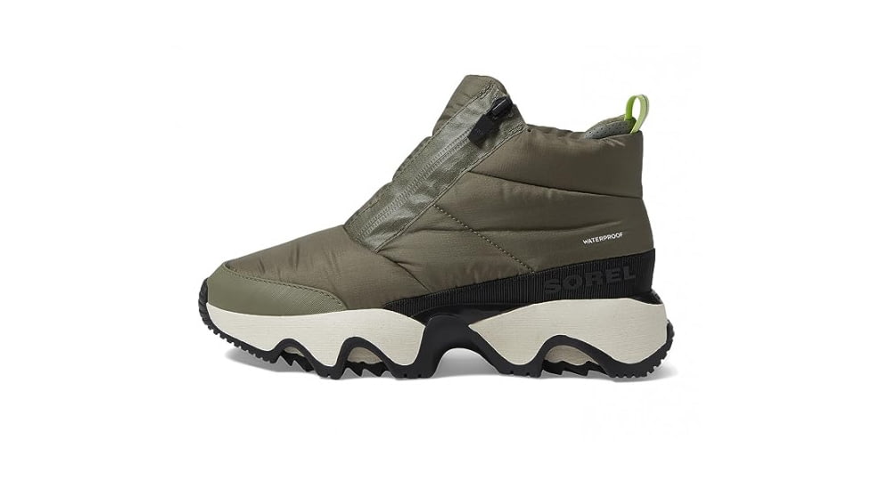 Sorel Kinetic Impact Puffy Zip WP Boots - Womens, Stone Green/Black, 8.5US, 2058681397-8.5