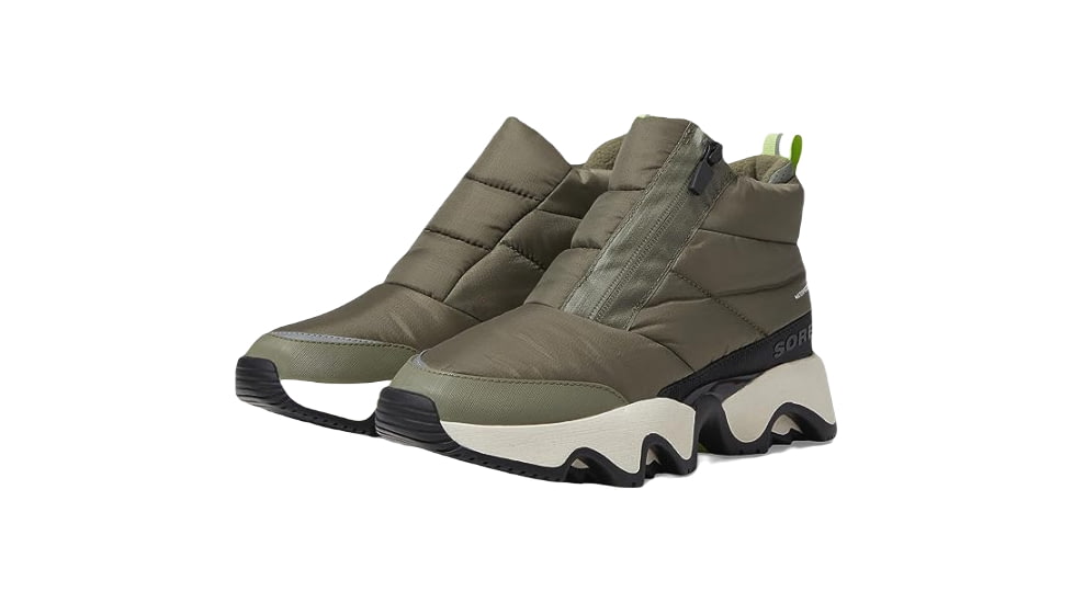Sorel Kinetic Impact Puffy Zip WP Boots - Womens, Stone Green/Black, 8.5US, 2058681397-8.5