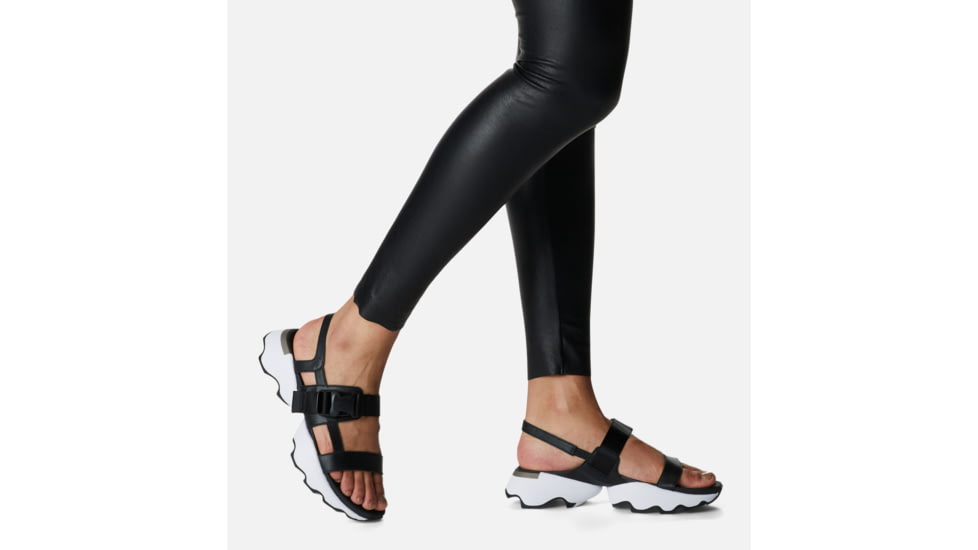 Sorel Kinetic Impact Sling Sandals - Womens, Black/White, 9 US, 1999461-010-9