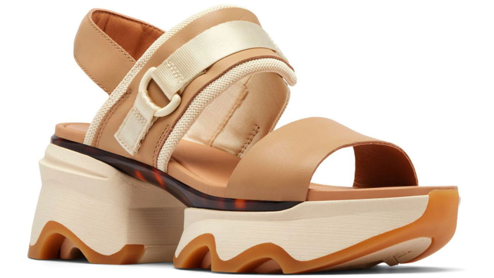 Sorel Kinetic Impact Slingback Heel Sandal - Womens, Honest Beige/Honey White, 10.5, 2030481-247-10.5