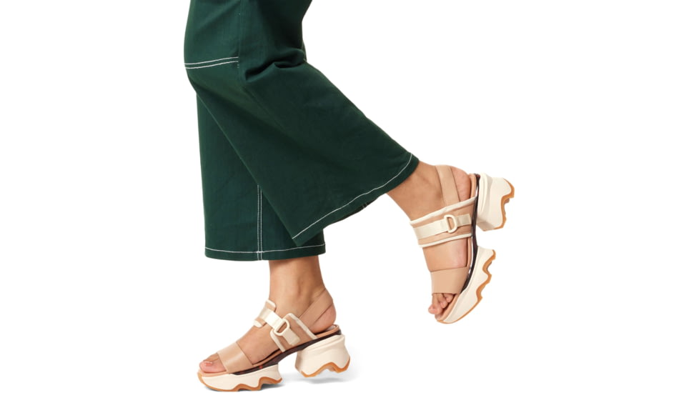 Sorel Kinetic Impact Slingback Heel Sandal - Womens, Honest Beige/Honey White, 10.5, 2030481-247-10.5