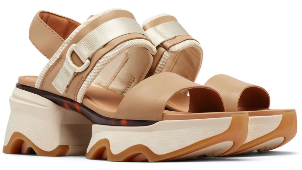Sorel Kinetic Impact Slingback Heel Sandal - Womens, Honest Beige/Honey White, 10.5, 2030481-247-10.5