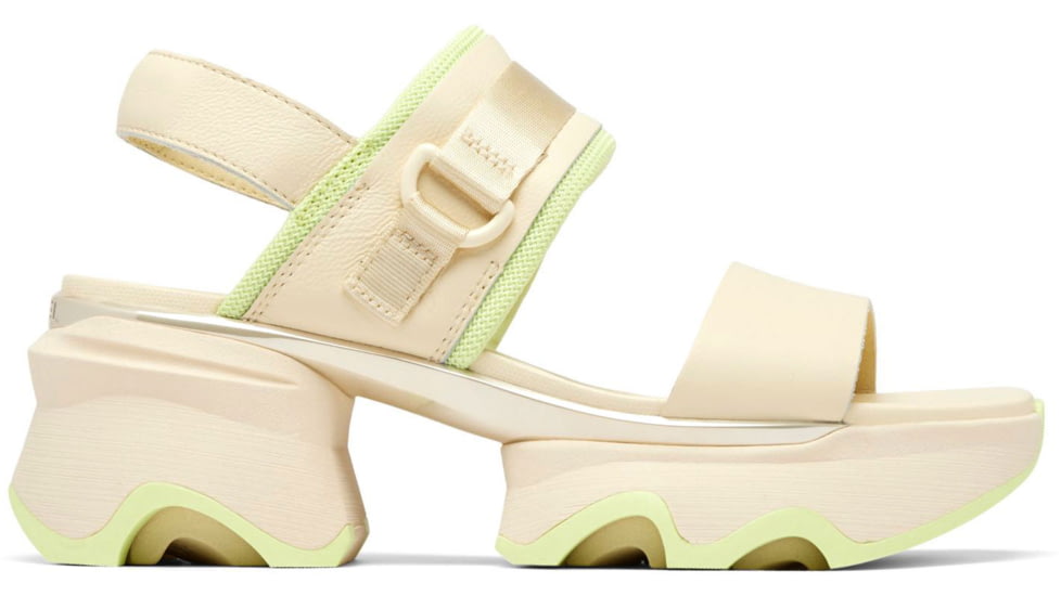 Sorel Kinetic Impact Slingback Heel Sandal - Womens, Honey White/Luminous Lime, 9, 2030481-292-9