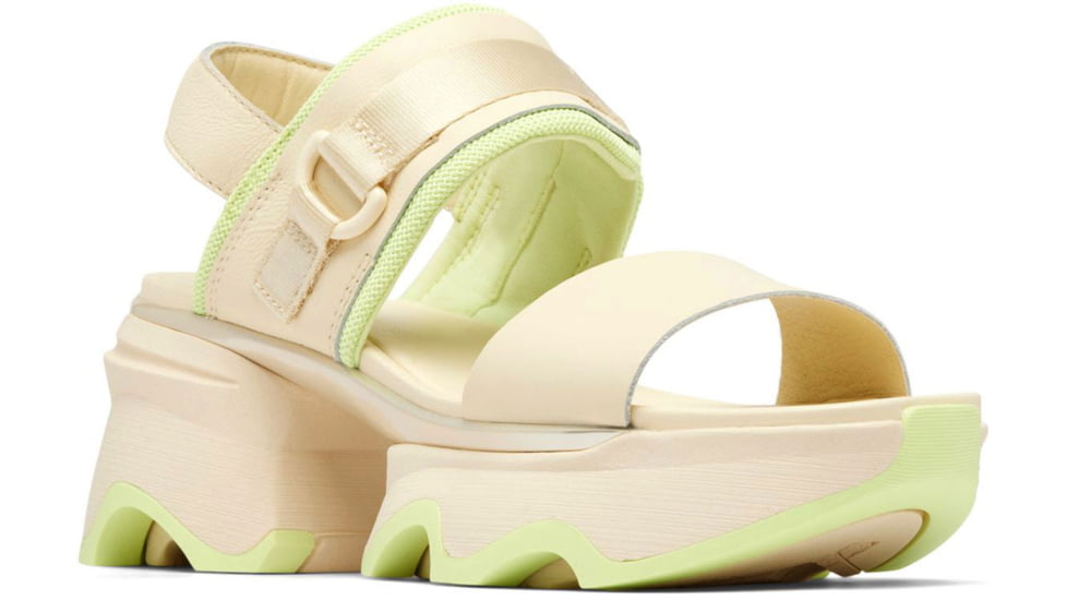 Sorel Kinetic Impact Slingback Heel Sandal - Womens, Honey White/Luminous Lime, 9, 2030481-292-9
