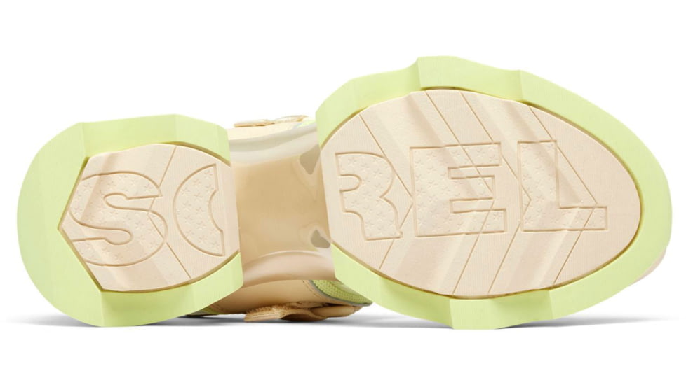 Sorel Kinetic Impact Slingback Heel Sandal - Womens, Honey White/Luminous Lime, 9, 2030481-292-9