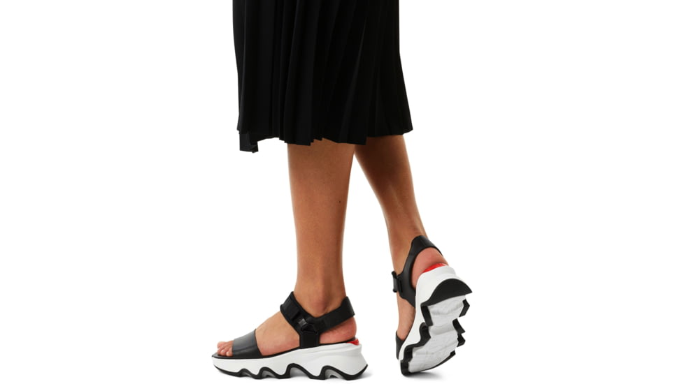 Sorel Kinetic Impact Y-Strap High Sandal - Womens, Black/Sea Salt, 9.5, 2030461-010-9.5