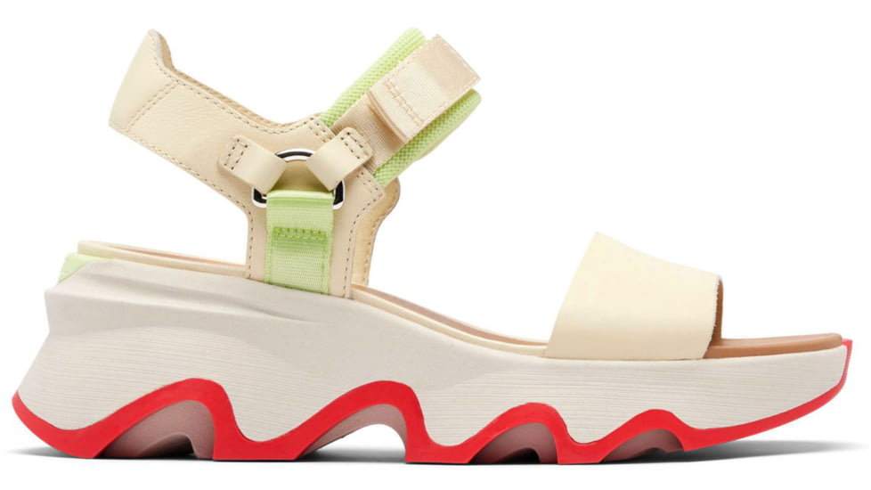 Sorel Kinetic Impact Y-Strap High Sandal - Womens, Honey White/Luminous Lime, 9, 2030461-292-9