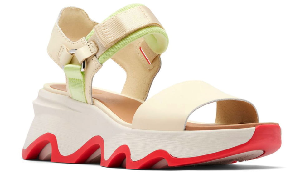 Sorel Kinetic Impact Y-Strap High Sandal - Womens, Honey White/Luminous Lime, 9, 2030461-292-9