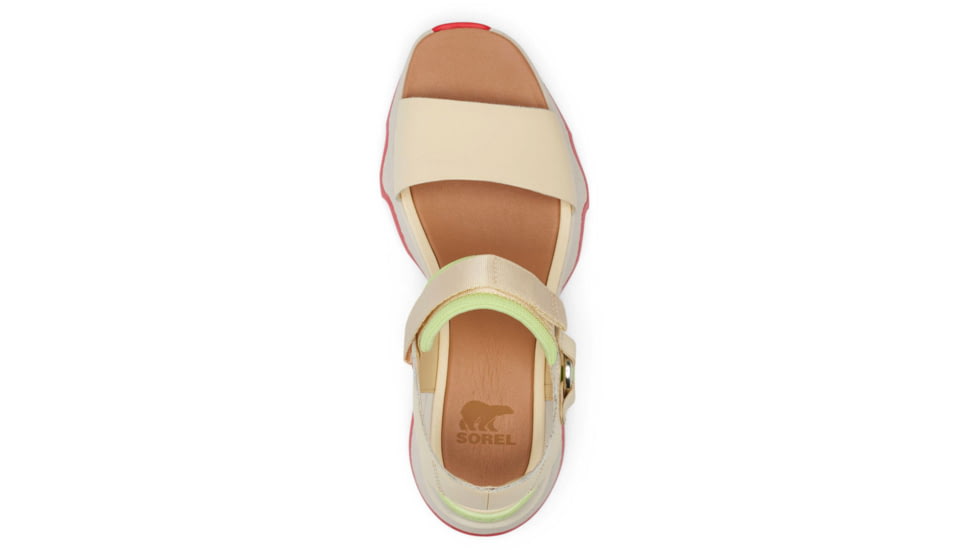 Sorel Kinetic Impact Y-Strap High Sandal - Womens, Honey White/Luminous Lime, 9, 2030461-292-9