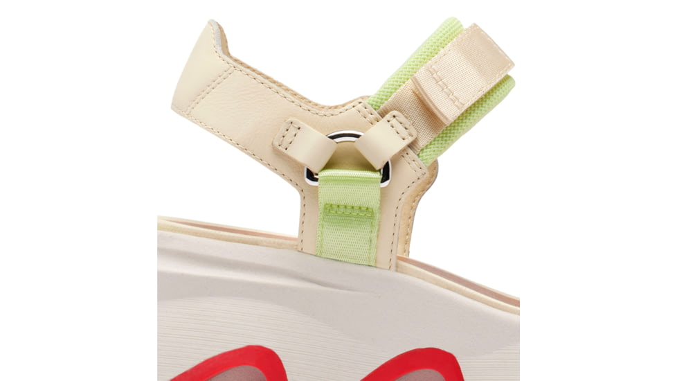 Sorel Kinetic Impact Y-Strap High Sandal - Womens, Honey White/Luminous Lime, 9, 2030461-292-9