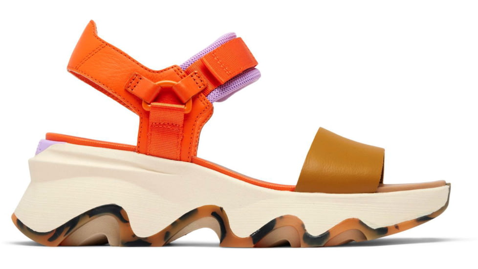 Sorel Kinetic Impact Y-Strap High Sandal - Womens, Optimized Orange/Honey White, 11, 2030461-862-11