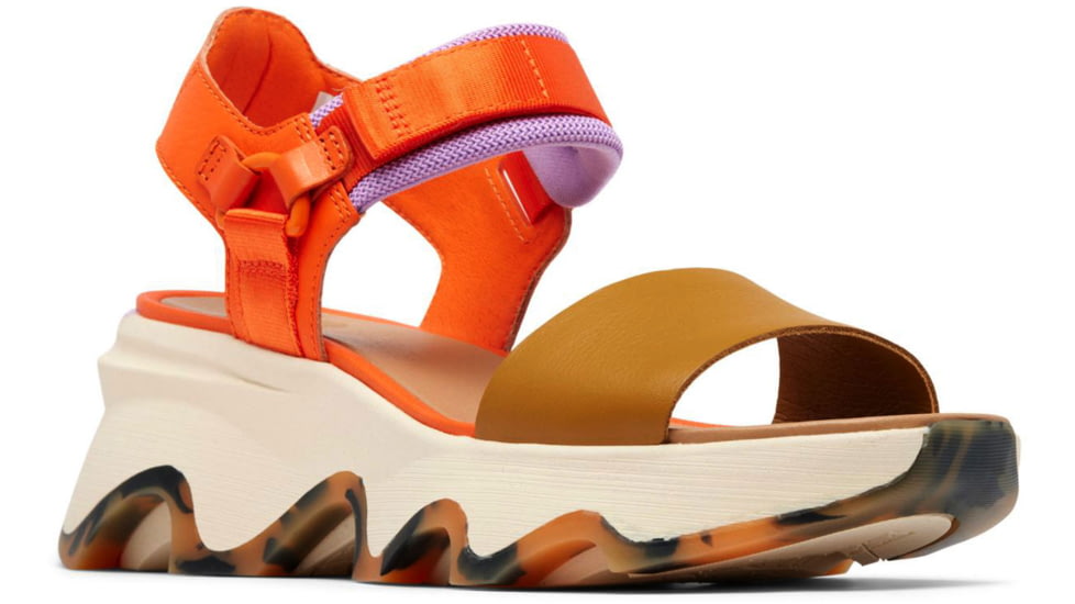 Sorel Kinetic Impact Y-Strap High Sandal - Womens, Optimized Orange/Honey White, 11, 2030461-862-11