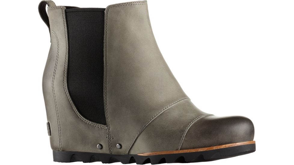 Sorel Lea Wedge 2 Casual Boot - Women's-Dark Grey/Black-Medium-8