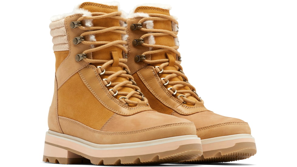 Sorel Lennox Lace Cozy STKD Waterproof Boot - Womens, Geo Yellow, Curry, 9, 2009271-712-9
