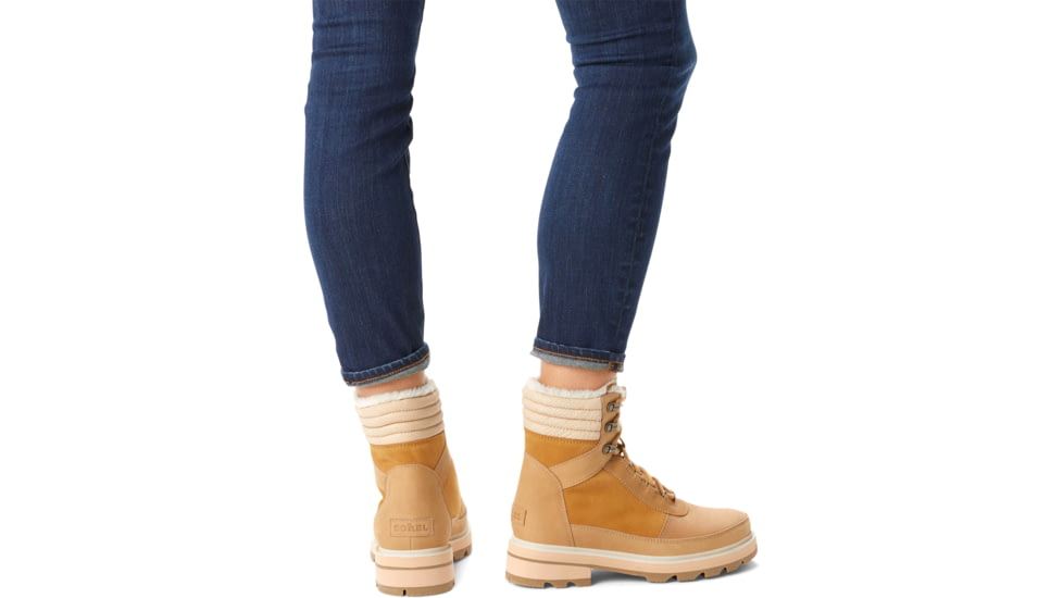 Sorel Lennox Lace Cozy STKD Waterproof Boot - Womens, Geo Yellow, Curry, 8.5, 2009271-712-8.5