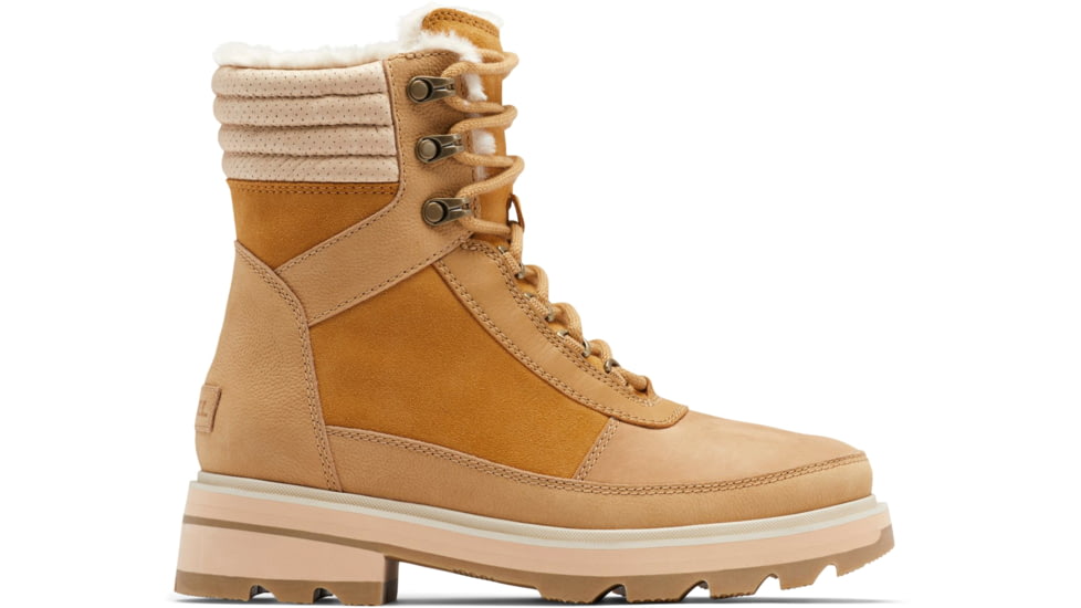 Sorel Lennox Lace Cozy STKD Waterproof Boot - Womens, Geo Yellow, Curry, 9, 2009271-712-9