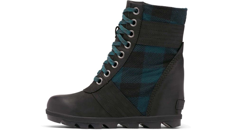 Sorel Lexie Wedge Boot - Womens, Black Plaid, 8.5 US, 1920931010-8.5