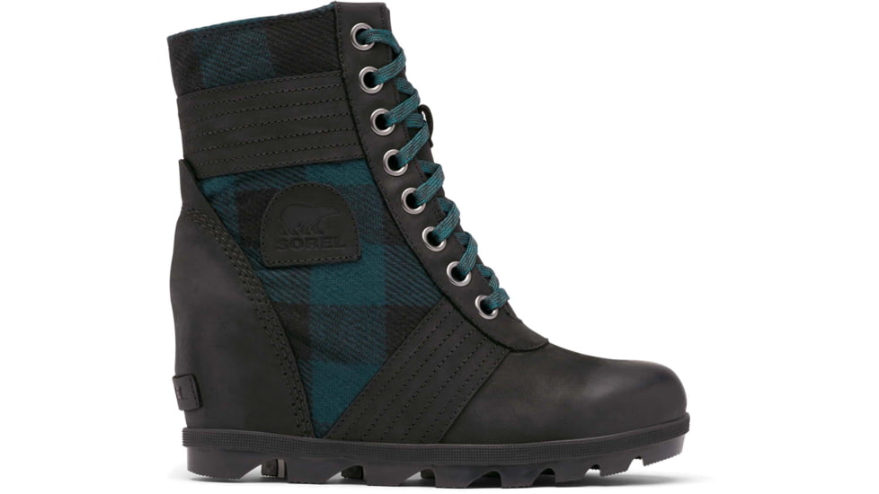Sorel Lexie Wedge Boot - Womens, Black Plaid, 8.5 US, 1920931010-8.5