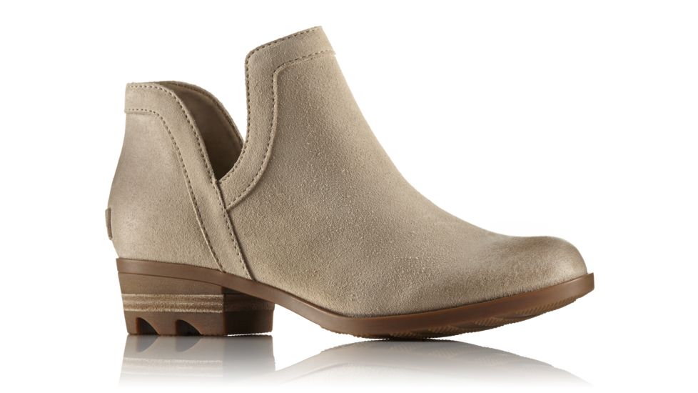 Sorel Lolla Cut-Out Bootie Suede Casual Boot, Womens, Oatmeal/Flax, 6 US, 1776071241-6
