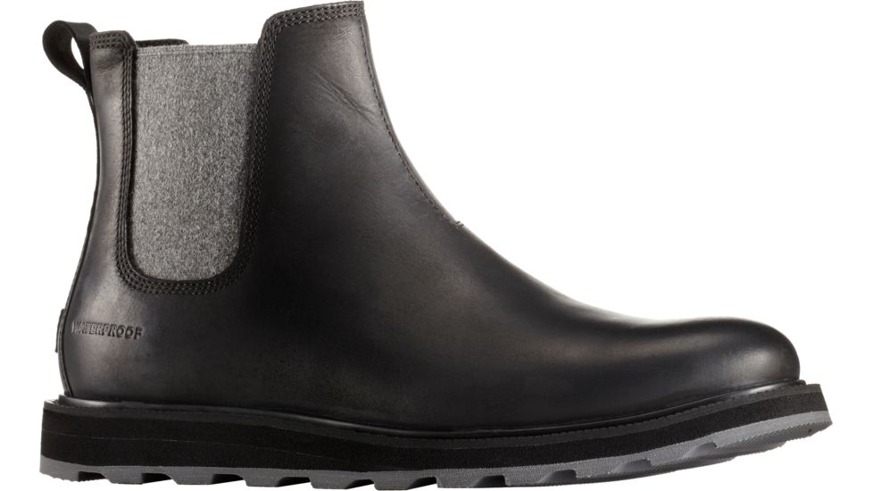 Sorel Madson Chelsea Waterproof Casual Boot - Men's-Black/Black-Medium-8