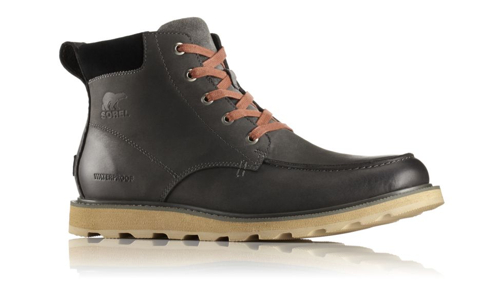 Sorel Madson Moc Toe Waterproof Casual Boot, Mens, Grill/Black, 7.5 US, 1767231028-7.5