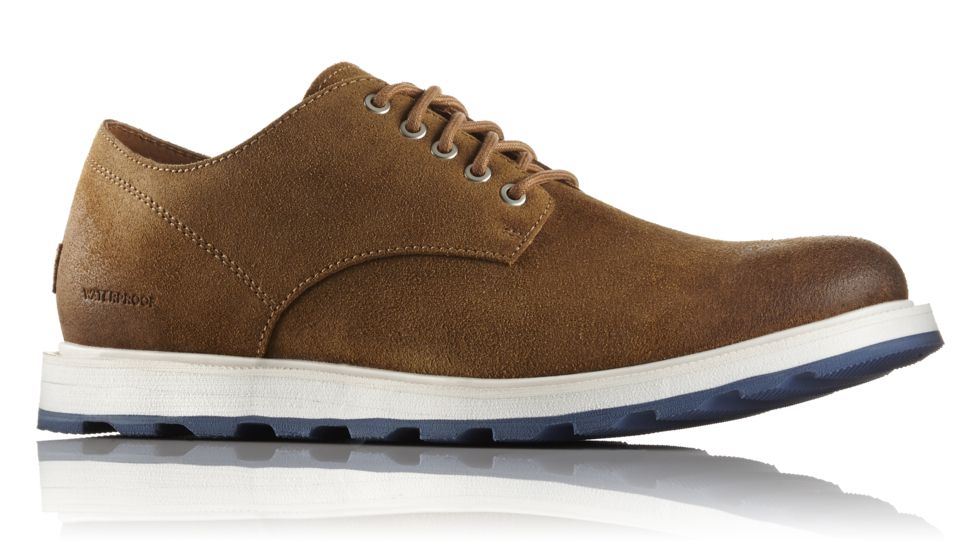 Sorel Madson Oxford Waterproof Suede Casual Boot, Mens, Camel Brown/Sea Salt, 14 US, 1775881224-14