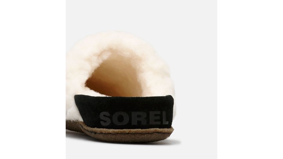 Sorel Nakiska Slide II Slipper - Womens, Black, Natural, 5, 1807871010-5