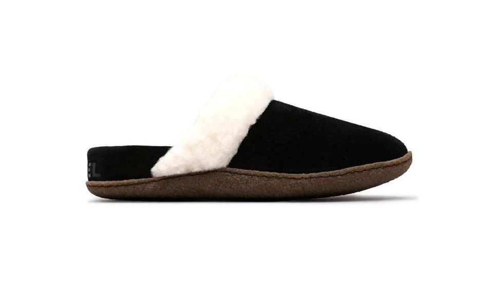 Sorel Nakiska Slide II Slipper - Womens, Black, Natural, 5, 1807871010-5