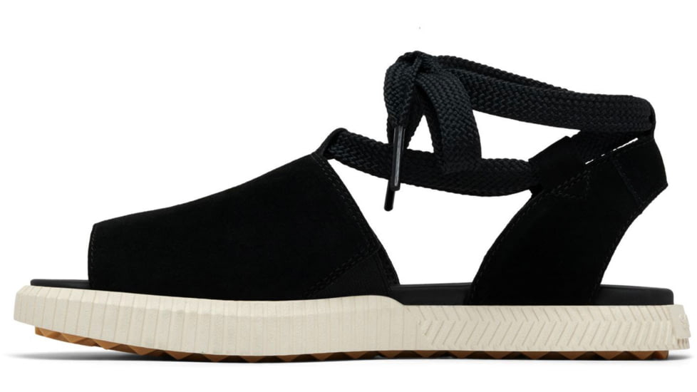 Sorel Ona Streetworks Drille Flat Sandal - Womens, Black/Chalk, 11, 2069891-010-11