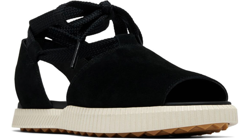 Sorel Ona Streetworks Drille Flat Sandal - Womens, Black/Chalk, 11, 2069891-010-11
