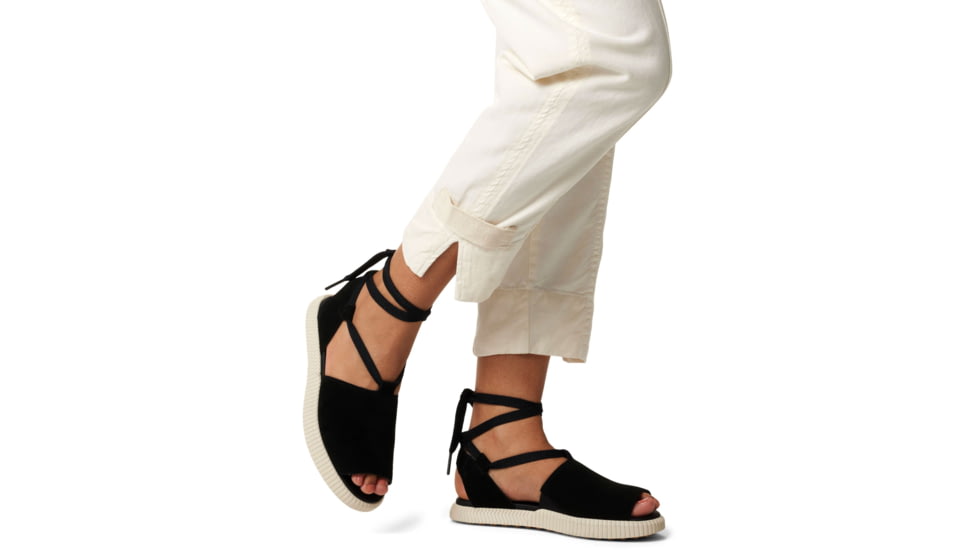 Sorel Ona Streetworks Drille Flat Sandal - Womens, Black/Chalk, 11, 2069891-010-11