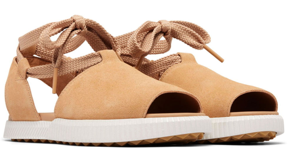 Sorel Ona Streetworks Drille Flat Sandal - Womens, Honest Beige/Sea Salt, 8.5, 2069891-246-8.5