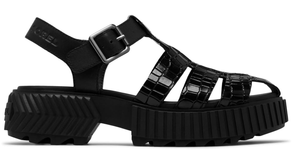 Sorel Ona Streetworks Fisherman Mid Sandal - Womens, Black/Sea Salt, 9.5, 2084691-010-9.5