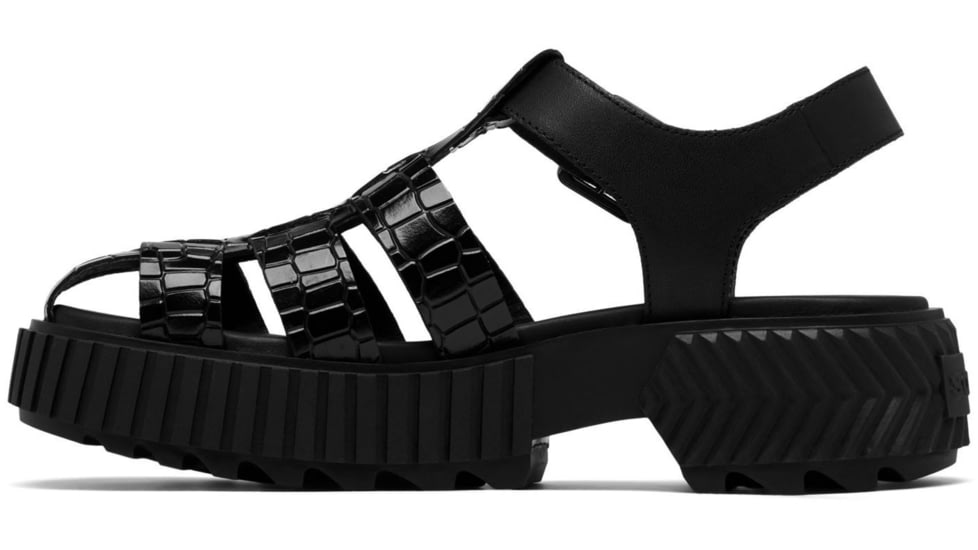 Sorel Ona Streetworks Fisherman Mid Sandal - Womens, Black/Sea Salt, 9.5, 2084691-010-9.5