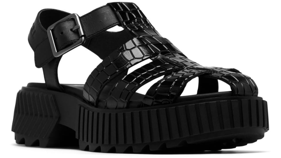 Sorel Ona Streetworks Fisherman Mid Sandal - Womens, Black/Sea Salt, 9.5, 2084691-010-9.5