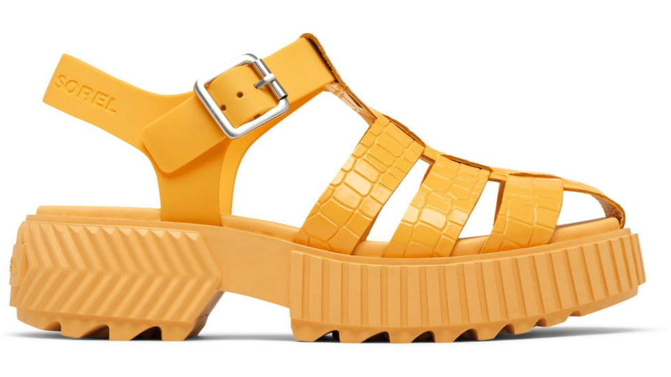 Sorel Ona Streetworks Fisherman Mid Sandal - Womens, Yellow Ray/Pilsner, 8, 2069901-765-8