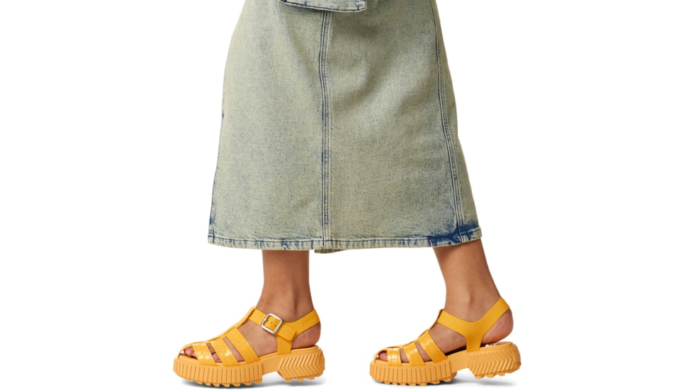 Sorel Ona Streetworks Fisherman Mid Sandal - Womens, Yellow Ray/Pilsner, 8, 2069901-765-8