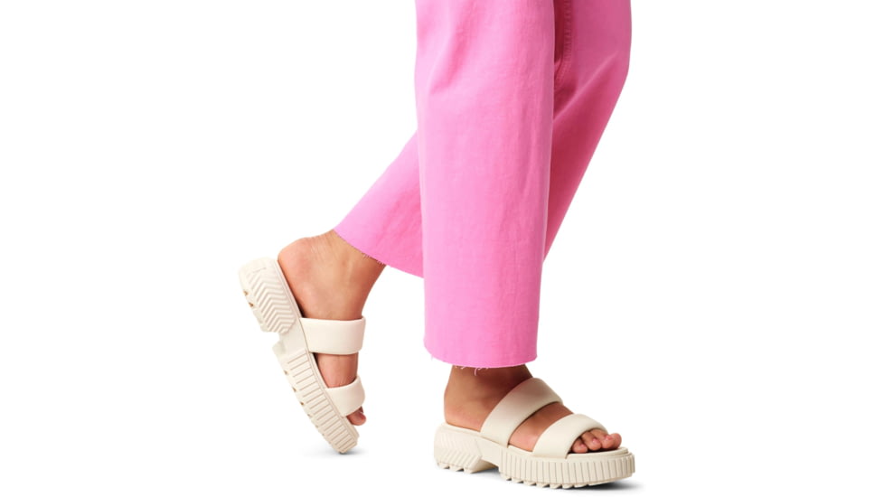 Sorel Ona Streetworks Slide Mid Sandal - Womens, Chalk/Chalk, 6, 2069911-191-6