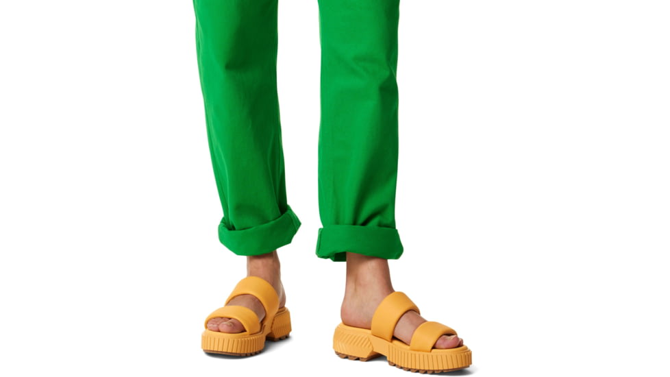 Sorel Ona Streetworks Slide Mid Sandal - Womens, Yellow Ray/Sea Salt, 5, 2069911-765-5