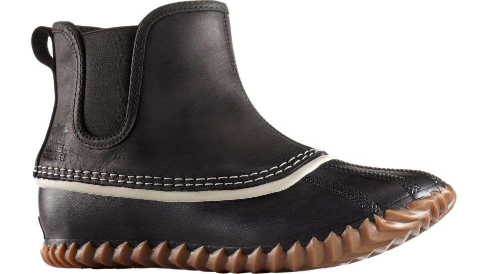 Sorel Out N About Chelsea Casual Boot - Women's-Black/Stone-Medium-6.5
