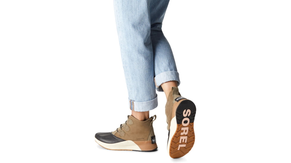 Sorel Out N About III Classic Waterproof Rain Boot - Womens, Sage, Black, 7, 1951331-365-7