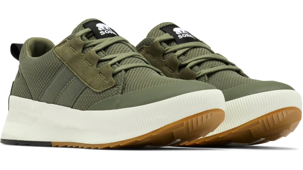 Sorel Out N About III Low Sneaker Waterproof - Womens, Stone Green, Sea Salt, 10, 2019631-397-10