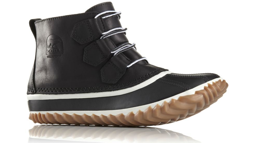 Sorel Out 'N About Leather Casual Boot - Women's-Black-Medium-12