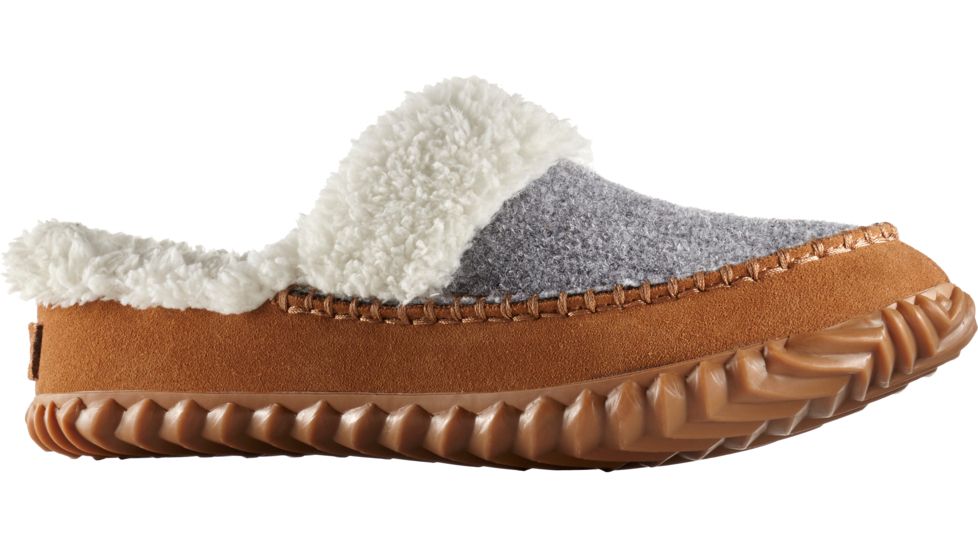 Sorel Out 'N About Slide Slipper - Women's-Light Grey/Elk-Medium-7