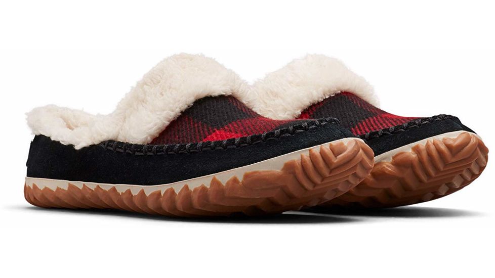 Sorel Out N About Slide Slipper - Womens, Tartan Black, Red Dahl, 9.5, 1876541010-9.5