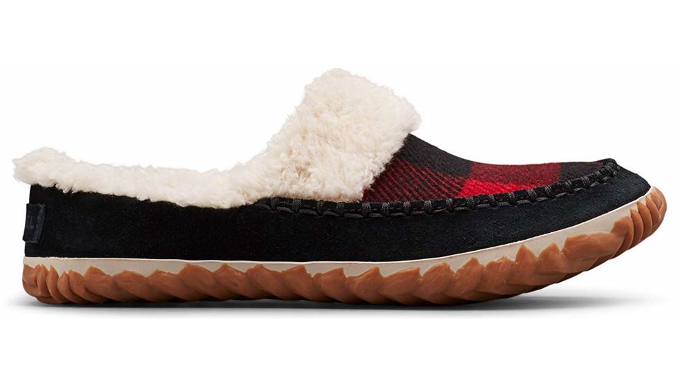 Sorel Out N About Slide Slipper - Womens, Tartan Black, Red Dahl, 9.5, 1876541010-9.5